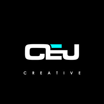 CEJ Letter Initial Logo Design Template Vector Illustration