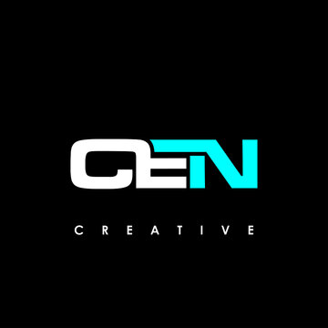 CEN Letter Initial Logo Design Template Vector Illustration