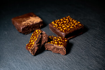 multicolored beautifully decorated handmade candies with fillings