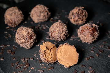 multicolored beautifully decorated handmade candies with fillings