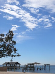 view of pier at one of Mobile Bay's