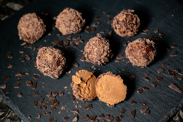 multicolored beautifully decorated handmade candies with fillings