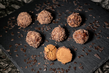 multicolored beautifully decorated handmade candies with fillings