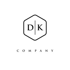 initial DK logo design vector