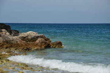 Fototapeta na wymiar beautiful sea view in croatia, Pjescana Uvala, Croatia, adriatic coast