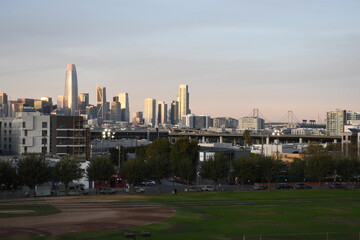 Fototapeta na wymiar San Francisco Financial District Panorama as seen from Potrero Hill.