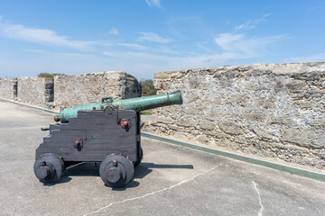 Midevil cannon on top of old fort