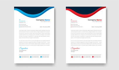 Abstract minimalist style Letterhead template