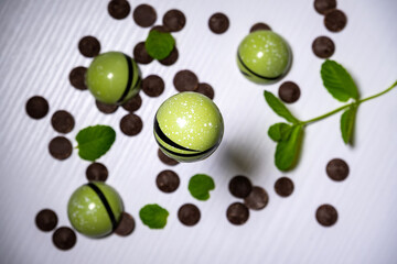 multicolored beautifully decorated handmade candies with fillings