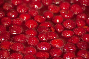 Cherry jam. Cherry jam background. Close-up