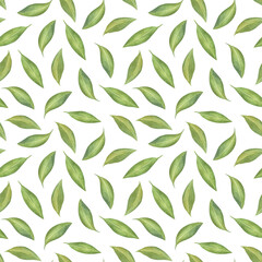 Green Leaves Seamless Pattern