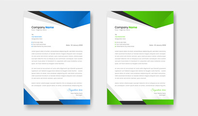 Abstract minimalist style Letterhead template