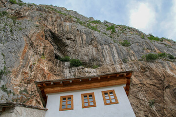 Situated below a massive cliff at the source of the Buna River, Blagaj tekija represents an Ottoman religious structure--one that is still used by monks--in a Mediterranean setting.