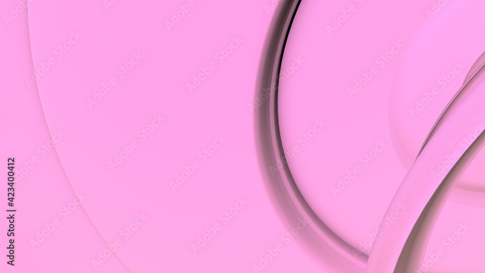 Poster pink circular 3d abstract background. rendering an image.