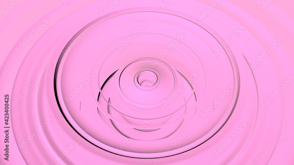Poster pink circular 3d abstract background. rendering an image.