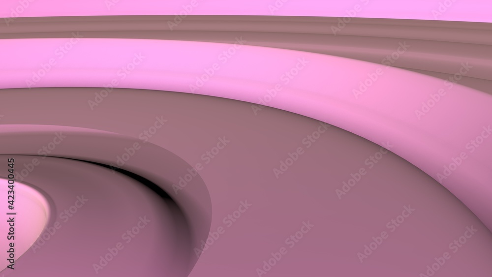 Poster pink circular 3d abstract background. rendering an image.