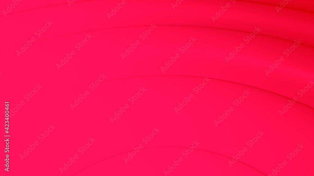 Poster red linear circular 3d abstract background. rendering an image.