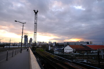 Obraz premium A new district totally rebuilt in the east of Paris. March 2021, Paris.