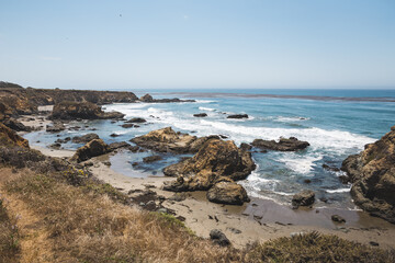 Rugged and rocky coastline of Big Sur, California