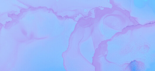 Obraz premium Blue Contemporary Color Wallpaper. Gradient Ink Stains Pattern. Modern Ink Stains Marble. Pink Pastel Fluid Water. Pastel Flow Splash. Blue Pastel Flow Liquid. Watercolor Paint Background.