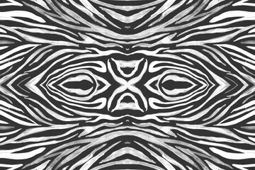 Seamless Zebra Stripes. Abstract Animal Design. Watercolour Zoo Skin. Black Wildlife Ornament. White Zebra Pattern. Fashion African Design. Watercolour Jungle Print. Seamless Zebra Repeat.