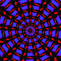 Multicolor mandala with geometric patterns. abstract background. 