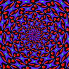 Multicolor mandala with geometric patterns. abstract background. 