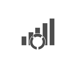 trend analyze icon. Simple element illustration. trend analyze concept symbol design. Can be used for web and mobile.