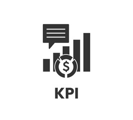 Fototapeta premium KPI icon. Simple element illustration. KPI concept symbol design. Can be used for web and mobile.