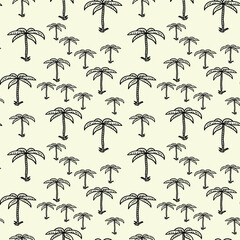seamless vector pattern of palm trees