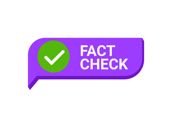Fact check myth vs truth. True fact check vector icon concept