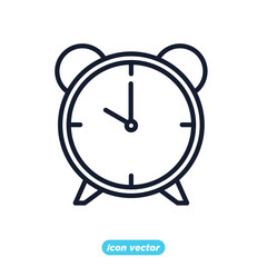 alarm clock icon. alarm clock time symbol template for graphic and web design collection logo vector illustration