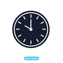 wall clock icon. Time symbol template for graphic and web design collection logo vector illustration
