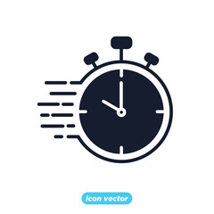 fast time icon. fast time delivery symbol template for graphic and web design collection logo vector illustration