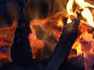 BBQ wood fire, Millau, Aveyron, Occitanie, Southern France