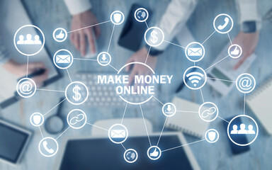 Make money online. Business concept