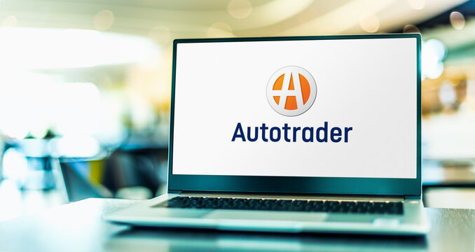 Laptop Computer Displaying Logo Of Autotrader.com