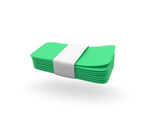 Minimal cartoon style money dollar cash investment business .Icon isolated  3d rendering.