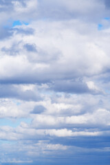 Fototapeta premium Cloudy sky at springtime, Zurich, Switzerland. Photo taken March 27th, 2021.