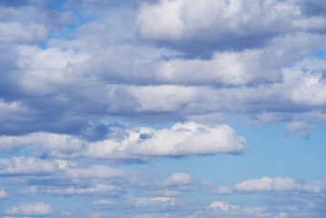 Cloudy sky at springtime, Zurich, Switzerland. Photo taken March 27th, 2021.
