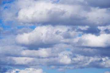 Cloudy sky at springtime, Zurich, Switzerland. Photo taken March 27th, 2021.