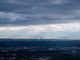 vue aérienne de La Défense à Paris