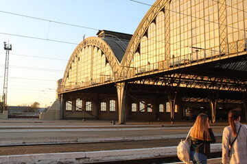 Railway platform in Lviv