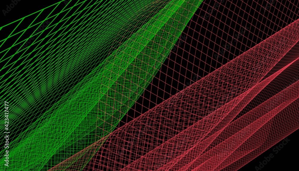 Poster abstract 3d mesh wave background. futuristic technology style. elegant background for business prese
