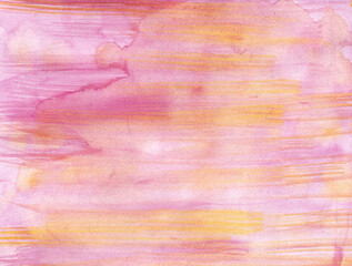watercolor illustration texture pink background with yellow scratches