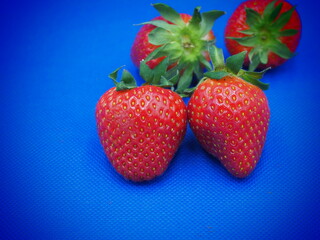 strawberries on a white background