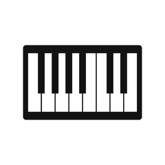 Fototapeta premium Piano vector illustration in flat design style.
