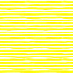Seamless pattern. Yellow stripes painted in watercolor. Background for Easter decor.