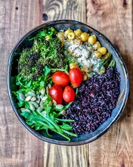 Comida saudável tigela vegana