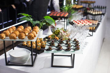 Reception at special occasion, sweet canapés and etc.